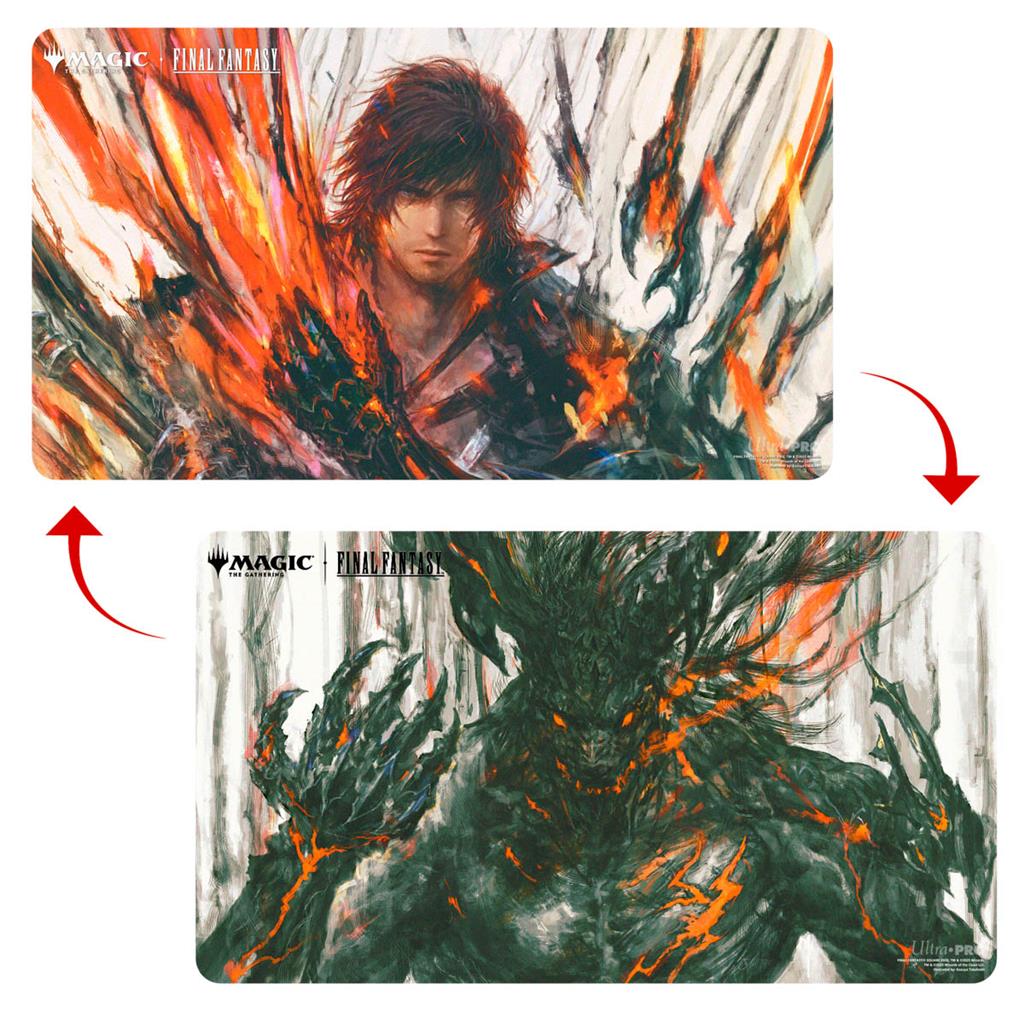 Ultra Pro Artwork Spielmatte - Standardgröße Double-Sided (ca. 61x34 cm) - Clive, Ifrit&