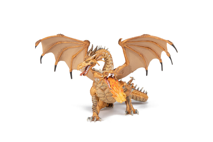 Medieval - Fantasy : Two-Headed Dragon Gold 19.5 cm (36019)