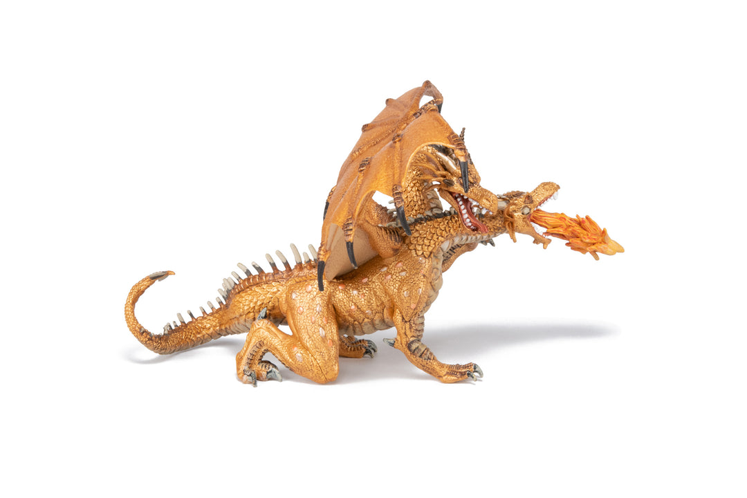 Medieval - Fantasy : Two-Headed Dragon Gold 19.5 cm (36019)