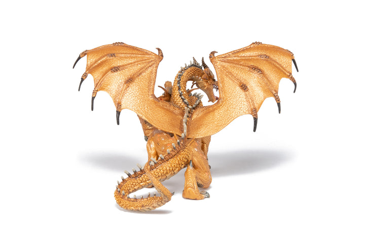 Medieval - Fantasy : Two-Headed Dragon Gold 19.5 cm (36019)
