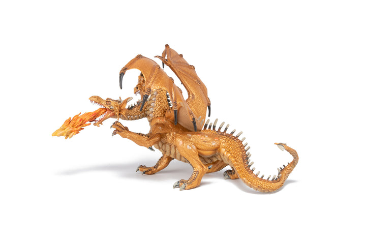 Medieval - Fantasy : Two-Headed Dragon Gold 19.5 cm (36019)