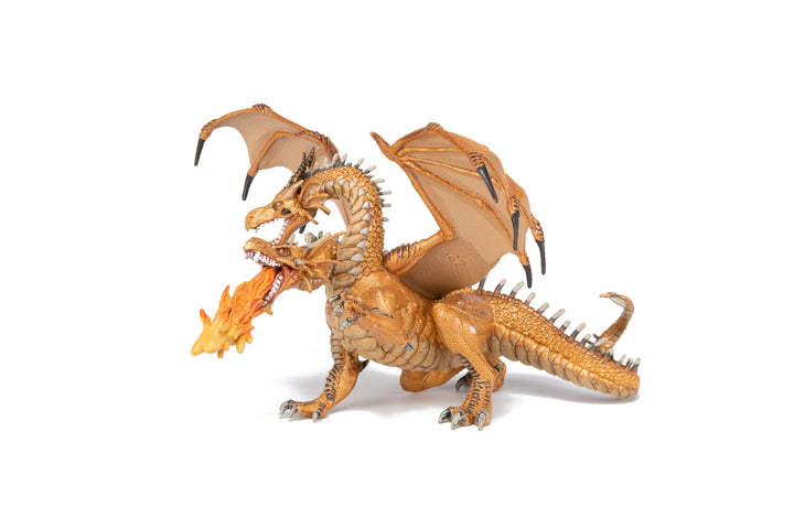 Medieval - Fantasy : Two-Headed Dragon Gold 19.5 cm (36019)