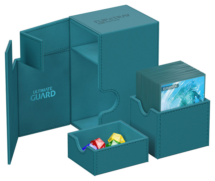 Ultimate Guard Flip`n`Tray 80+ XenoSkin Monocolor Petrolblau