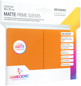 Gamegenic - Matte Prime - Kartenhüllen - Standardgröße (100) - Orange