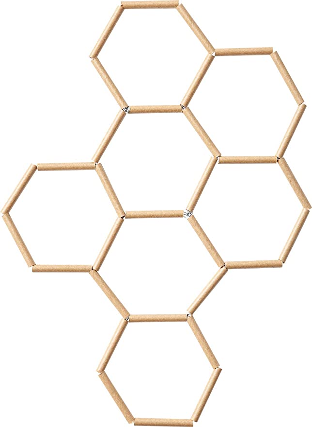 Kraft Paper Straws, approx. 19.7 cm long, Ø 6mm, 25 paper straws, eco-friendly, food-safe, for drinking, crafting, and decorating