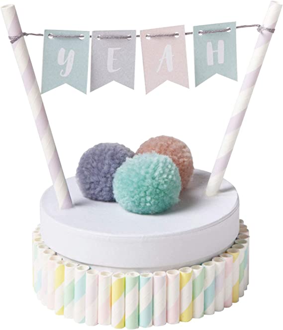 Papierstrohhalme Pastel Stripes, ca. 19,7 cm lang, Ø 6mm, 25 bedruckte Strohhalme aus Papier, umweltfreundlich, lebensmittelecht, zum Trinken, Basteln und Dekorieren