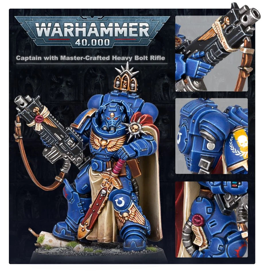 Space Marines: Captain mit Meisterhaftem Schwerem Boltgewehr (48-48)
