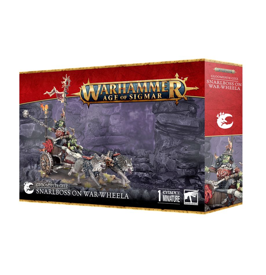 Gloomspite Gitz: Snarlboss on War-Wheela (89-81) (Fletschaboss auf Kriegswag&