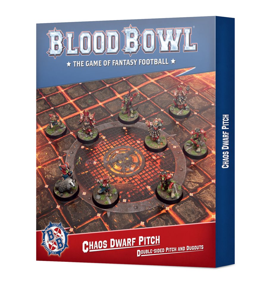 Blood Bowl: Chaos Dwarf Team: Double-Sided Pitch &amp; Dugouts Set (202-46)