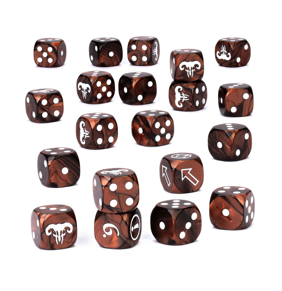 The Old World - Beastmen Brayherds Dice Set (08-108) (Würfelset der Tiermenschen-Großherden)