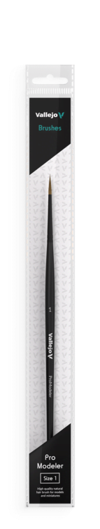 Vallejo - Pro Modeler - Natural Hair Round Brush - Size 1