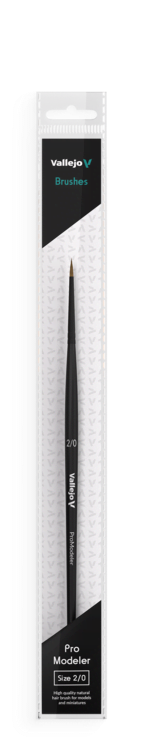 Vallejo - Pro Modeler - Natural Hair Round Brush - Size 2/0