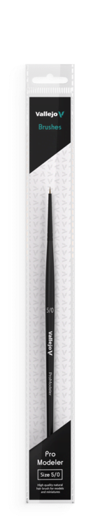 Vallejo - Pro Modeler - Natural Hair Round Brush - Size 5/0