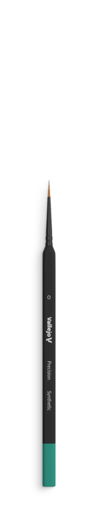 Vallejo - Precision - Round Synthetic Brush, Triangular Handle - Size 0