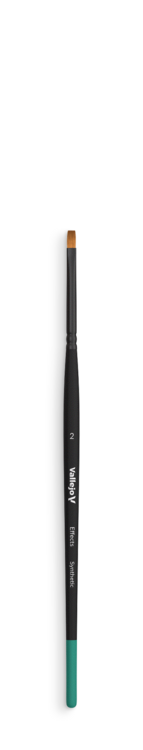 Vallejo - Effects - Flat Rectangular Synthetic Brush - Size 2