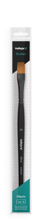 Vallejo - Effects - Flat Rectangular Synthetic Brush - Size 10