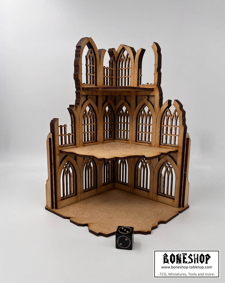 Tabletop Gebäude Gelände "Gotische Ruinen" - 28-35mm Wargames