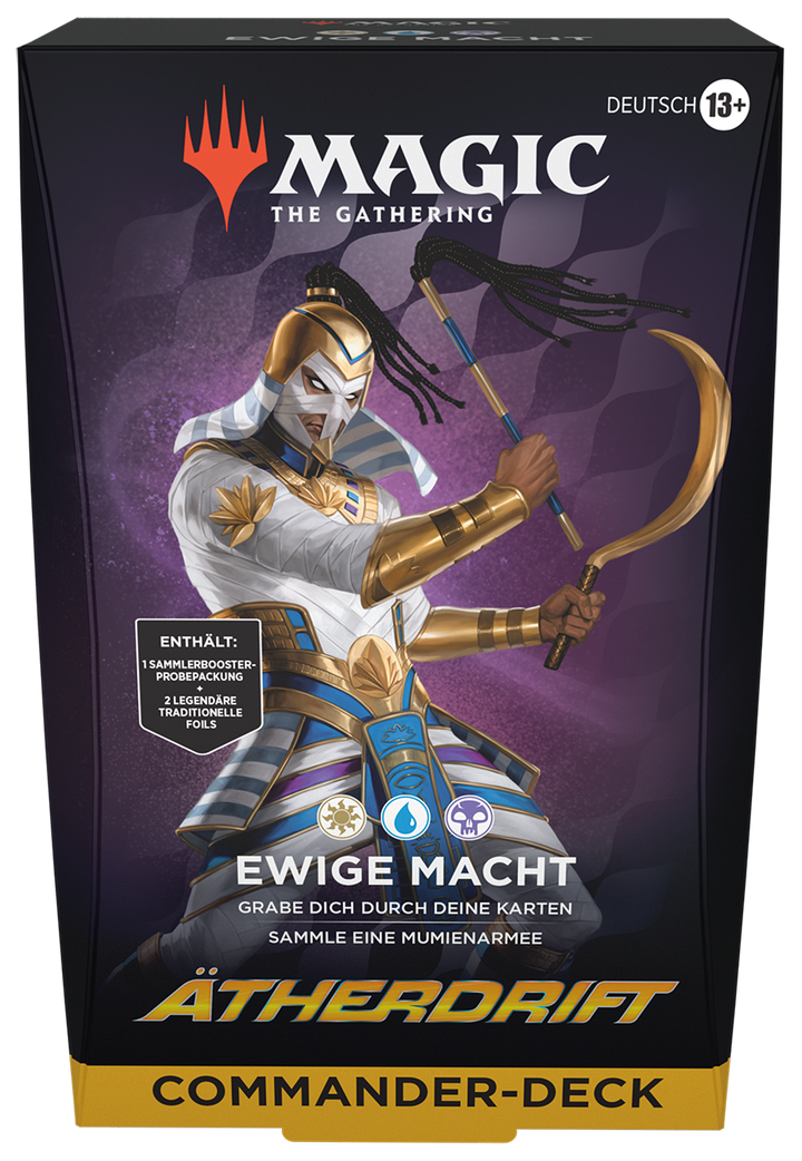 Aetherdrift - Commander Deck - Enduring Power (incl. Collector Booster Sample Pack with 2 Cards) - German
