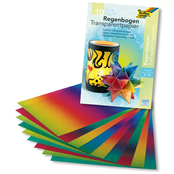 Rainbow Tracing Paper 10 Sheets 22.5 x 32 cm Craft Paper