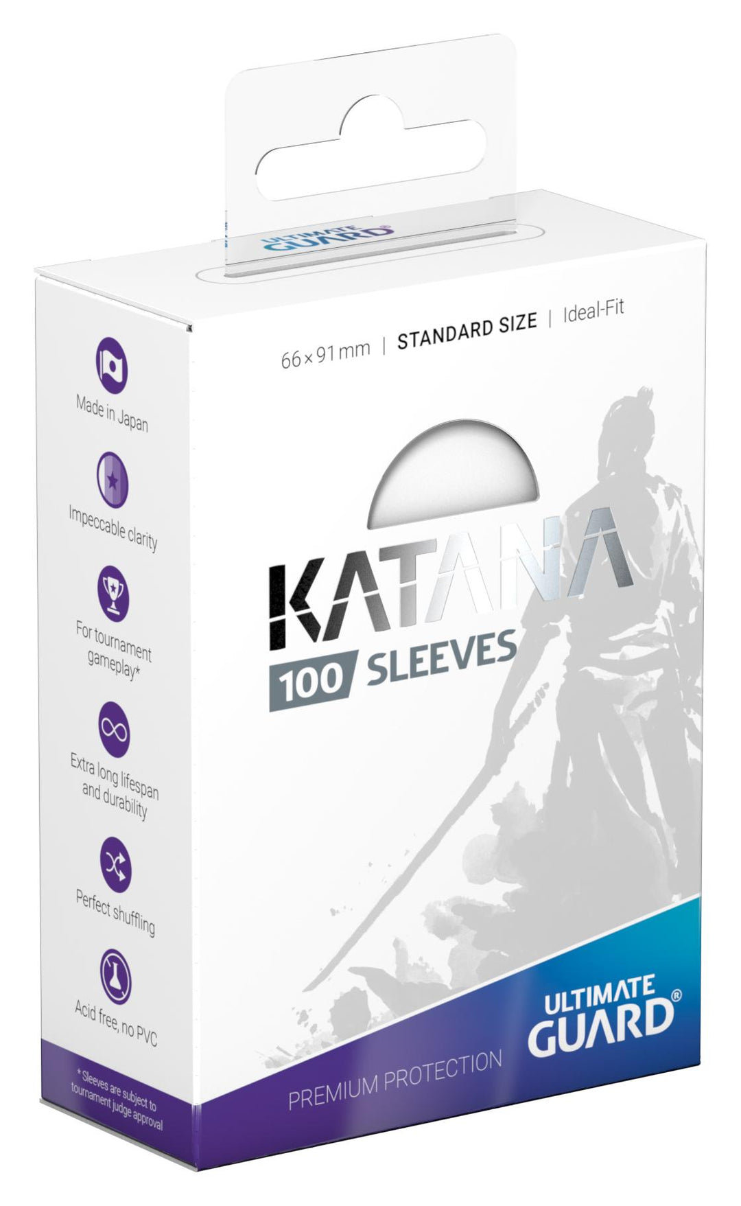 Ultimate Guard Katana Sleeves - Standard Size (100) - White