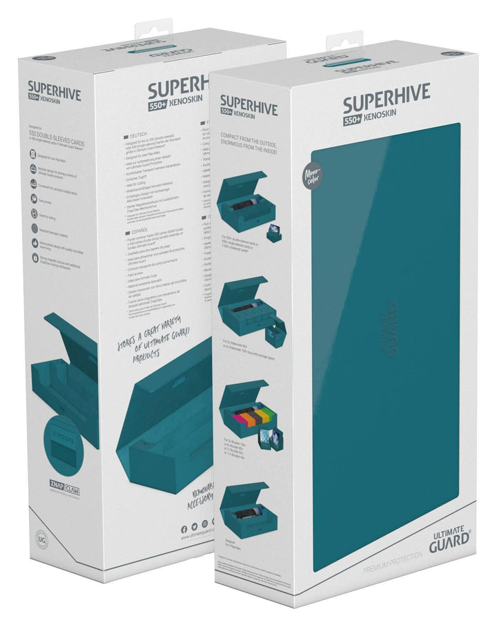 Ultimate Guard Superhive 550+ XenoSkin Monocolor Petrol / Petrol Blue
