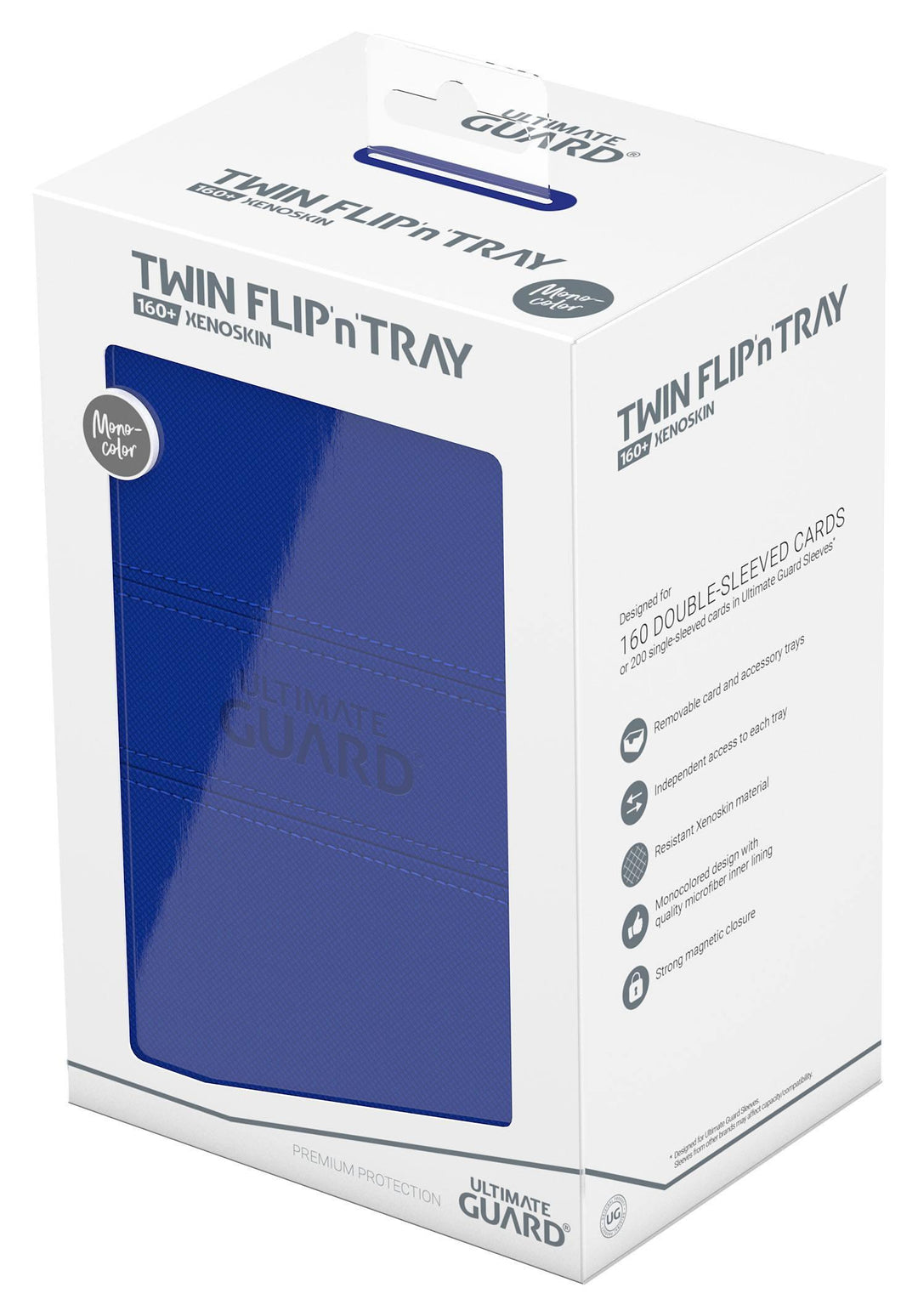 Ultimate Guard Twin Flip`n`Tray 160+ XenoSkin Monocolor Blau / Blue