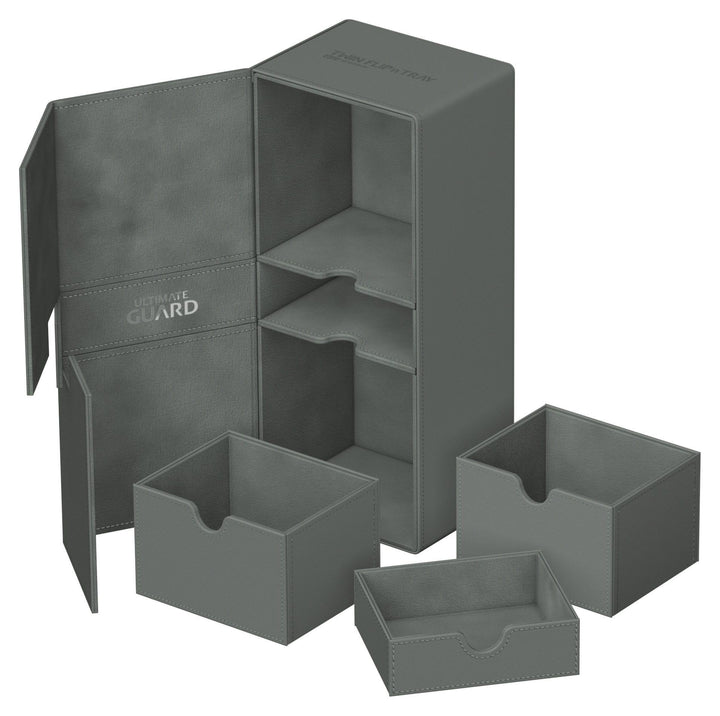 Ultimate Guard Twin Flip`n`Tray 266+ Xenoskin Grau / Grey