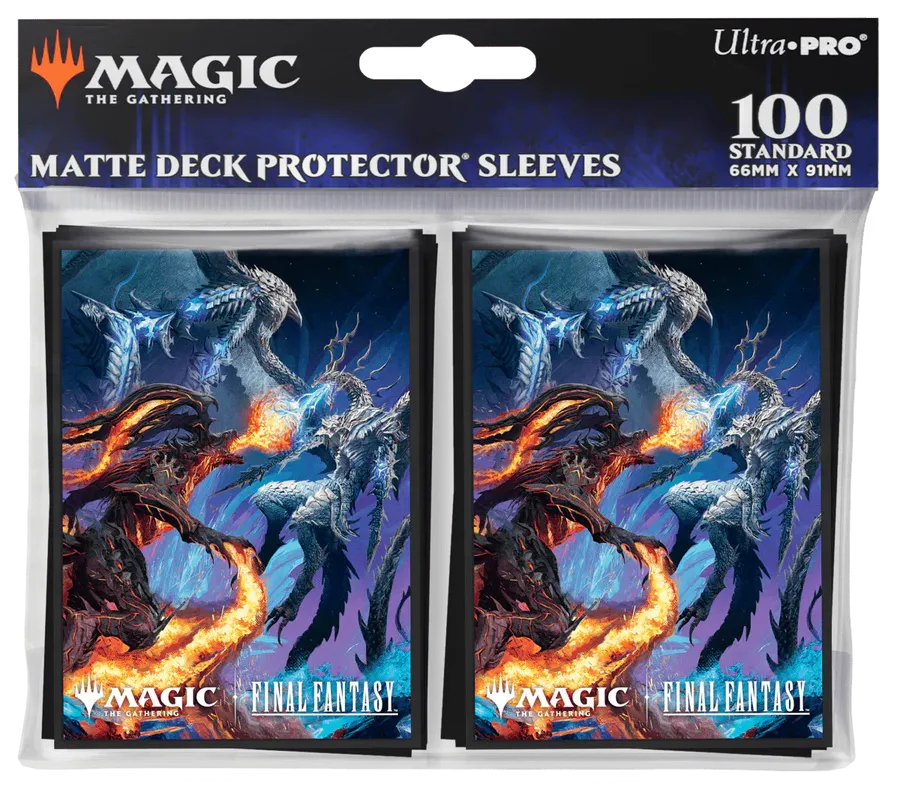 Ultra Pro Artwork Kartenhüllen - Standardgröße (100) - Bahamut &amp; Ifrit (FIN)