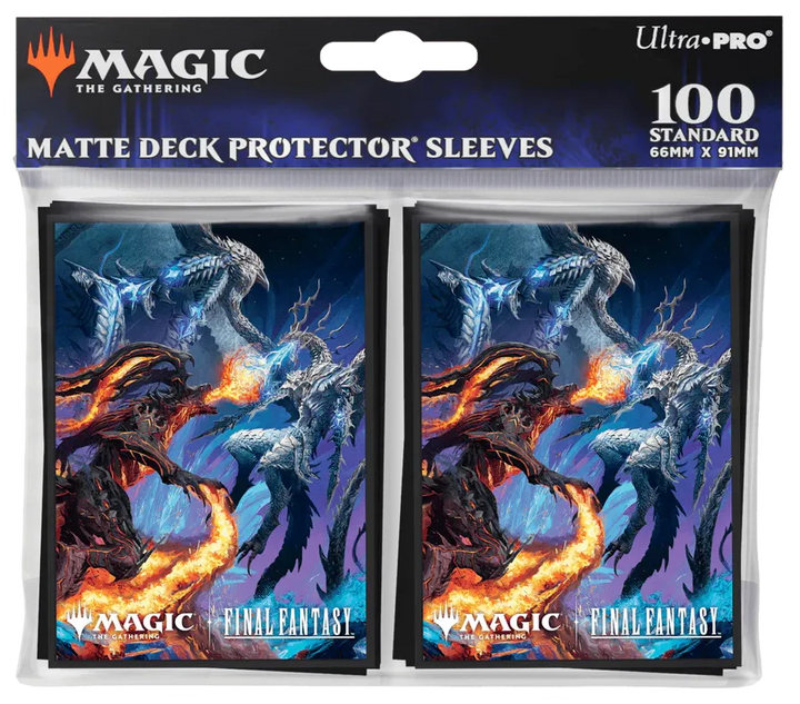 Ultra Pro Artwork Kartenhüllen - Standardgröße (100) - Bahamut &amp; Ifrit (FIN)