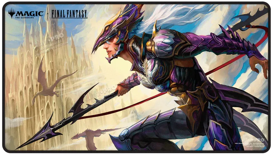 Ultra Pro Artwork Spielmatte - Standardgröße Stitched Edge (ca. 61x34 cm) - Kain, Traitorous Dragoon (FIN)