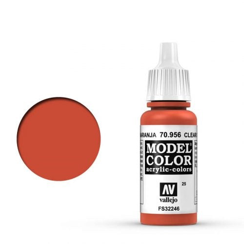 Vallejo Model Color: 025 Feuerrot (Clear Orange), 17 ml (956)