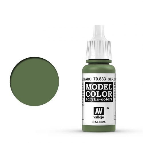 Vallejo Model Color: 080 Hellgrüne Tarnung (German Camo Bright Green), 17 ml (833