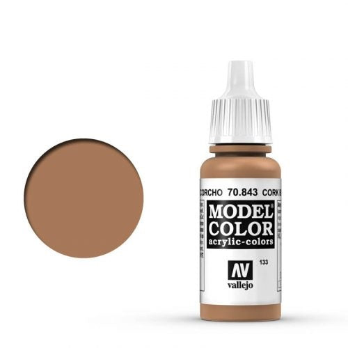 Vallejo Model Color: 133 Sandgelb (Cork Brown), 17 ml (843)