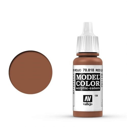 Vallejo Model Color: 136 Rotes Leder Red Leather), 17 ml (818)