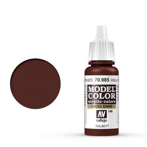 Vallejo Model Color: 146 Dunkelbraun (Hull Red), 17 ml (985)