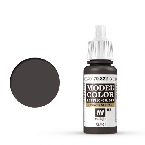 Vallejo Model Color: 150 Schwarzbraune Tarnung (Ger. Camo Black Brown) (822)