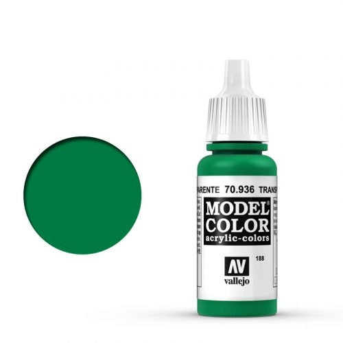 Vallejo Model Color: 188 Transparent Green, 17 ml (936)