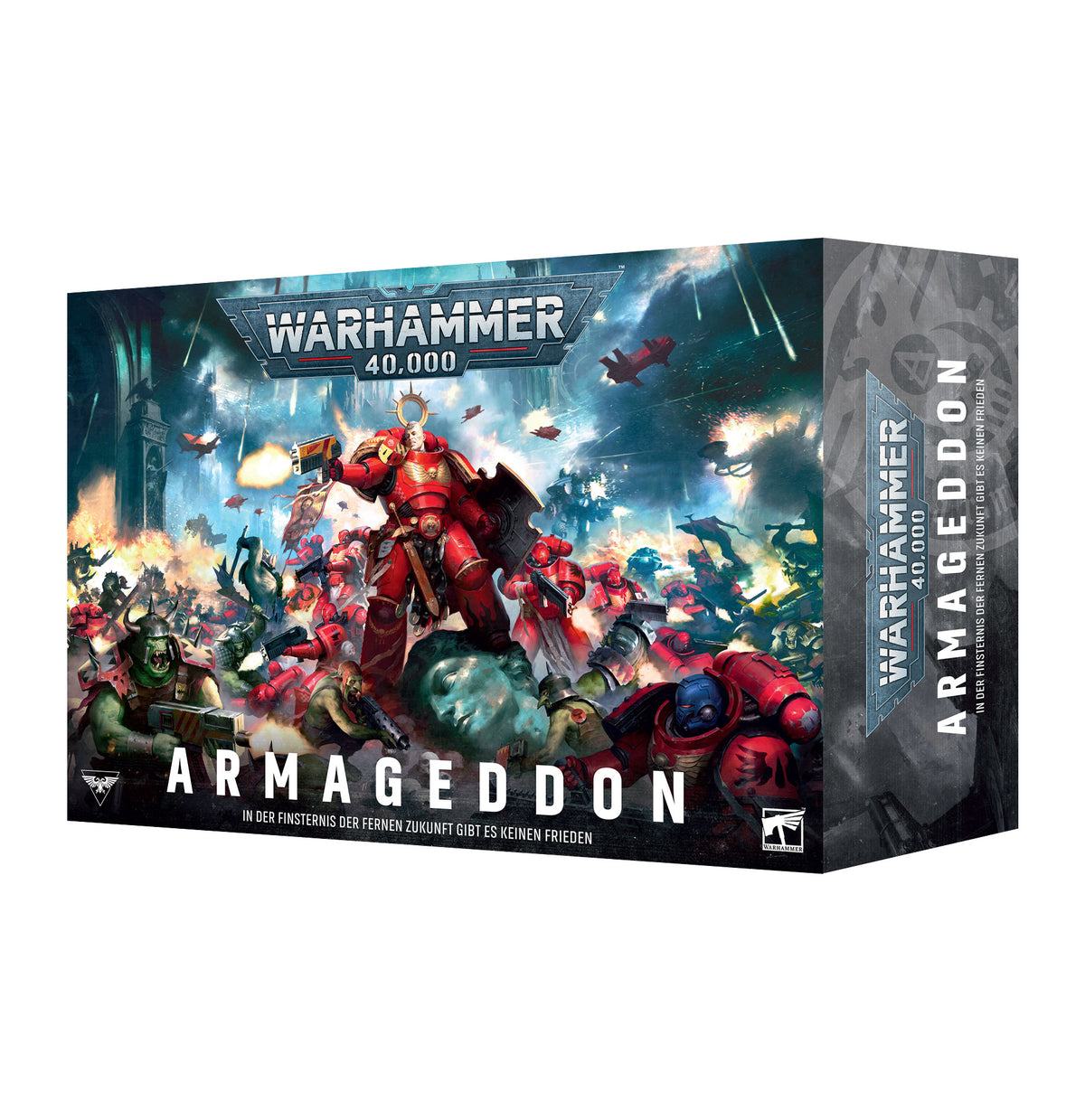 Warhammer 40.000 Armageddon Launch Box der neuen Edition

Warhammer 40.000 Armageddon Boxset mit Space Marines und Orks

Warhammer 40.000 Armageddon neue Edition Games Workshop
