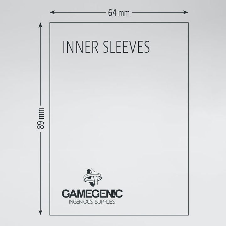 Gamegenic - Inner Sleeves - Kartenhüllen - Standardgröße (100) - Klar/ Clear