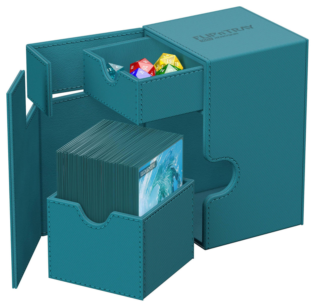 Ultimate Guard Flip`n`Tray 100+ XenoSkin Monocolor Petrolblau