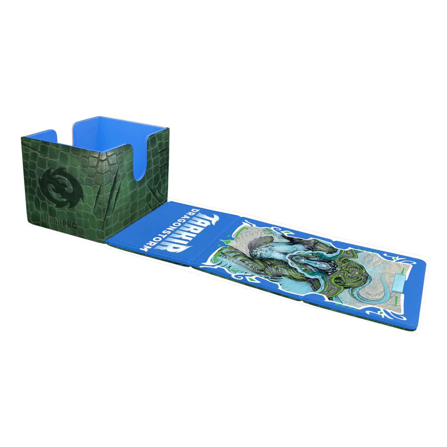 Tarkir Dragonstorm Temur Premium Alcove Edge Deck Box for Magic: The Gathering - 100+ double-sleeved