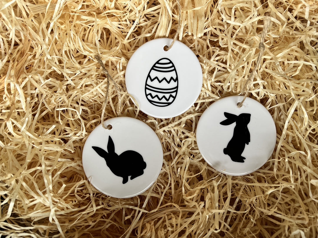 Oster Keramik Anhänger Set  Mitbringsel zur Osterparty