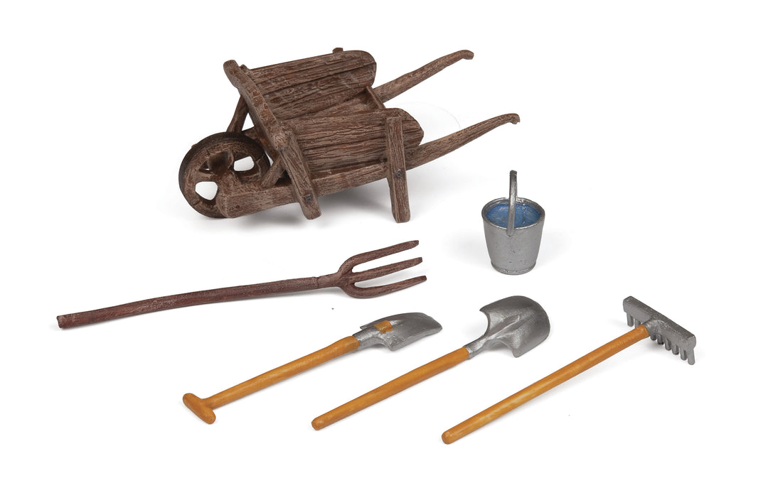 Bauernhof : Schubkarre mit Geräten Set  (51140)