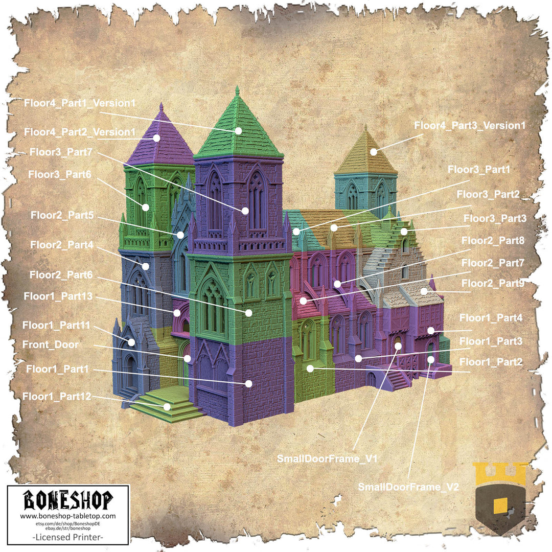 Leichheim „Church“ 28mm-32mm | Huge Building | RPG | DnD | Boneshop