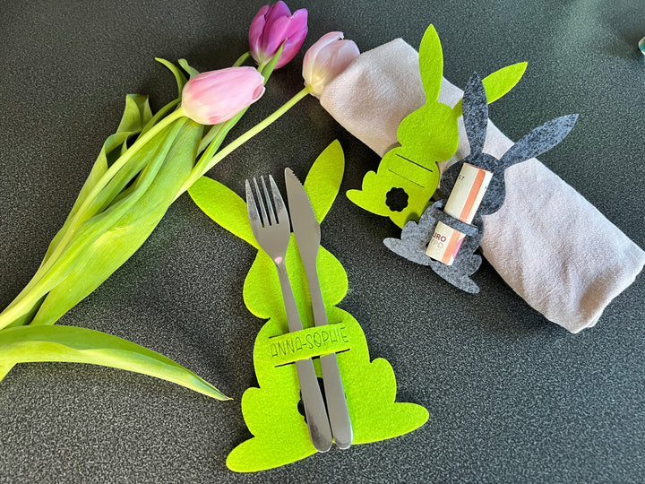 Felt Easter Bunny Money Gift I Easter Gift I Easter I Happy Easter | Easter Cutlery Holder