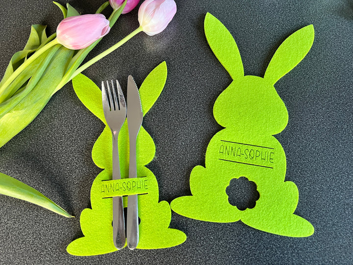 Felt Easter Bunny Money Gift I Easter Gift I Easter I Happy Easter | Easter Cutlery Holder