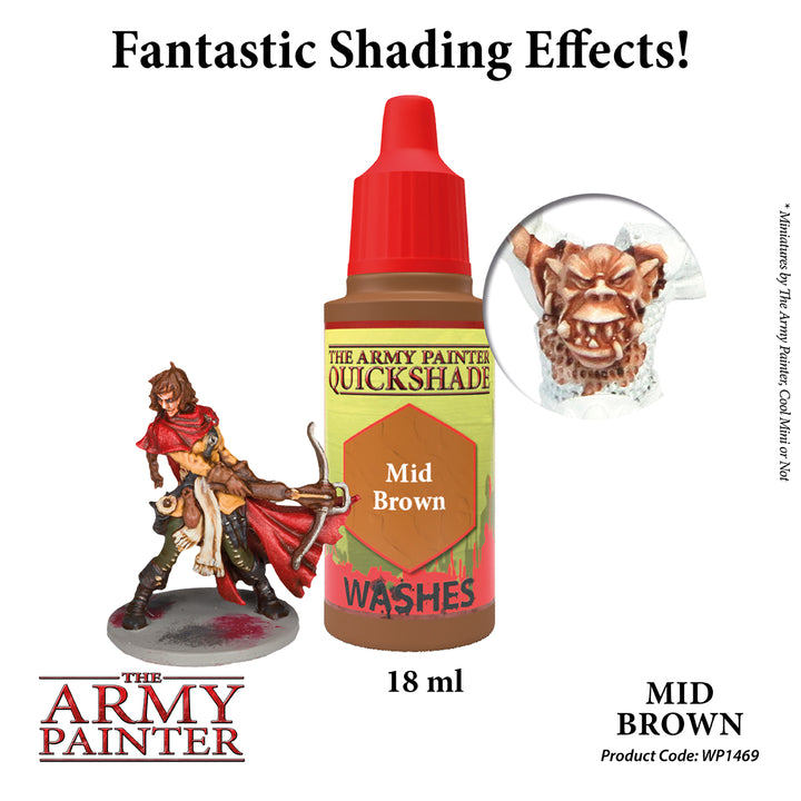 The Army Painter - Quickshade Wash: Mid Brown